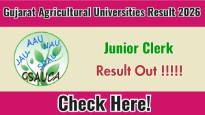 Gujarat Agricultural Universities Junior Clerk Result 2026 - Download Scorecard @aau.in