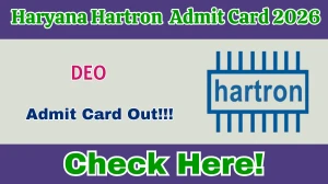 Haryana Hartron DEO Admit Card 2026 - Download Here