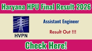 Haryana HPU Assistant Engineer Final Result 2026 - Download Scorecard @hpgcl.org.in