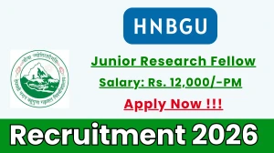 HNBGU Junior Research Fellow Recruitment 2026 – Apply Online