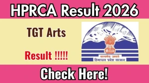 HPRCA TGT Arts Result 2026 - Check Merit List & Result PDF @hprca.hp.gov.in