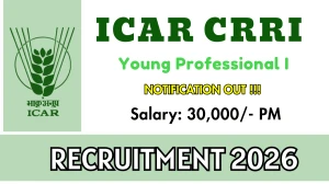ICAR CRRI Young Professional I Recruitment 2026 – Walk in