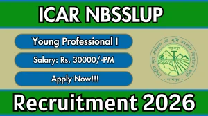 ICAR NBSSLUP Young Professional I Recruitment 2026 – Walk in