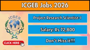 ICGEB Project Research Scientist Recruitment 2026 - Apply Online