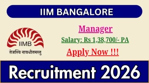 IIM Bangalore Manager Recruitment 2026 – Apply Online