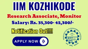 IIM Kozhikode Recruitment 2026 – Apply Online Research Associate, Monitor