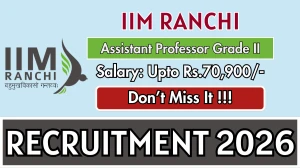 IIM Ranchi Assistant Professor Grade II Recruitment 2026 - Apply Online