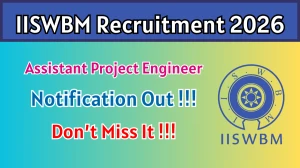 IISWBM Assistant Project Engineer Recruitment 2026 - Apply Offline