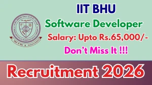 IIT BHU Software Developer Recruitment 2026 - Apply Offline