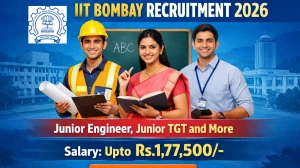 IIT Bombay Recruitment 2026 - Apply Online for 19 Junior Engineer, Junior TGT and More Posts IIT Bombay Recruitment 2026 - Apply Online for 19 Junior Engineer, Junior TGT and More Posts