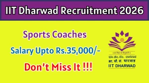 IIT Dharwad Sports Coaches Recruitment 2026 - Apply Online for 06 Posts