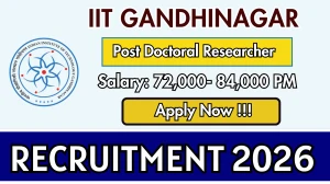 IIT Gandhinagar Post Doctoral Researcher Recruitment 2026 – Apply Online IIT Gandhinagar Post Doctoral Researcher Recruitment 2026 – Apply Online