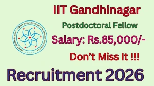IIT Gandhinagar Postdoctoral Fellow Recruitment 2026 - Apply Offline