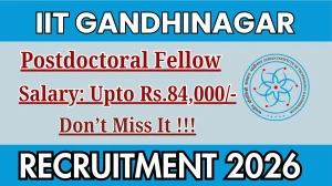 IIT Gandhinagar Postdoctoral Fellow Recruitment 2026 - Apply Offline