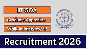 IIT Goa Graduate Apprentice Recruitment 2026 – Walk in