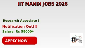 IIT Mandi Research Associate I Recruitment 2026 - Apply Online IIT Mandi Research Associate I Recruitment 2026 - Apply Online
