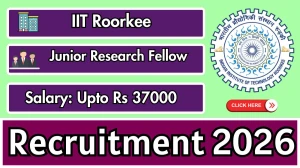 IIT Roorkee Junior Research Fellow Recruitment 2026 - Apply Offline