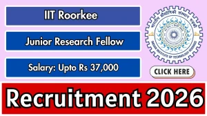 IIT Roorkee Junior Research Fellow Recruitment 2026 - Apply Online