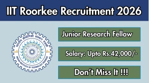 IIT Roorkee Junior Research Fellow Recruitment 2026 - Apply Online for 03 Posts