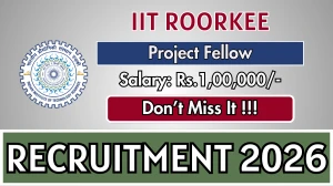 IIT Roorkee Project Fellow Recruitment 2026 - Apply Online