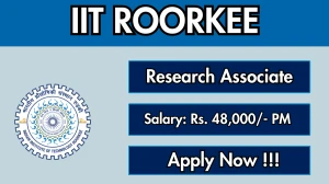 IIT Roorkee Research Associate Recruitment 2026 – Walk in