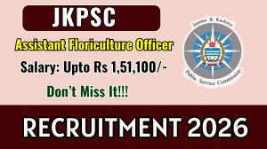 JKPSC Assistant Floriculture Officer Recruitment 2026 - Apply Online