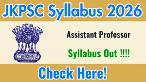 JKPSC Assistant Professor Syllabus 2026 - Download PDF & Exam Pattern