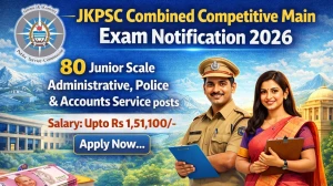 JKPSC Combined Competitive Main Exam Notification 2026 - Apply Online for 80 Posts