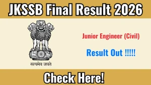 JKSSB Junior Engineer (Civil) Final Result 2026 - Download Scorecard @jkssb.nic.in