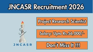 JNCASR Project Research Scientist I Recruitment 2026 - Apply Offline
