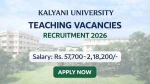 Kalyani University Faculty Recruitment 2026 - Apply Online for 20 Posts Kalyani University Faculty Recruitment 2026 - Apply Online for 20 Posts