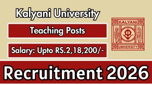 Kalyani University Teaching Posts Recruitment 2026 - Apply Online
