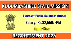 Kudumbashree State Mission Assistant Public Relations Officer Recruitment 2026 - Apply Online