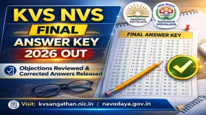 KVS NVS Final Answer Key 2026 OUT - Download PDF & Raise Objection KVS NVS Final Answer Key 2026 OUT - Download PDF & Raise Objection