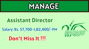 MANAGE Assistant Director Recruitment 2026 - Apply Offline MANAGE Assistant Director Recruitment 2026 - Apply Offline