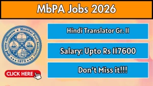 MbPA Hindi Translator Recruitment 2026 - Apply Offline