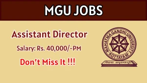 MGU Recruitment 2026 - Walkin for Assistant Professor Posts