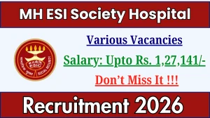 MH ESI Society Hospital Recruitment 2026 – Walk in for 07 Senior Resident Surgery, Medical Officer and More Posts
