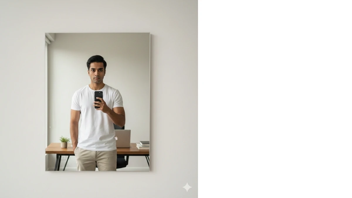 10 Google Gemini AI Mirror Photography Prompts for Aesthetic Mordern 4K HD Portraits