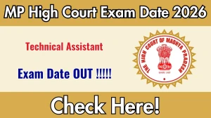 MP High Court Technical Assistant Exam Date 2026 Out at mphc.gov.in Check Details Here