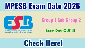 MPESB Group 1 Sub Group 2 Exam Date 2026 Out for 474 Posts at esb.mp.gov.in Check Details Here