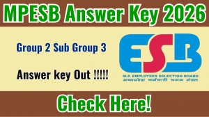 MPESB Group 2 Sub Group 3 Answer Key 2026 OUT - Download PDF & Raise Objection