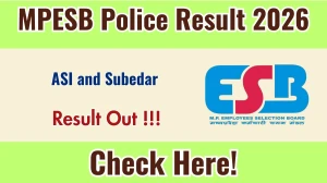 MPESB Police ASI and Subedar Result 2026 - Download Scorecard @esb.mp.gov.in