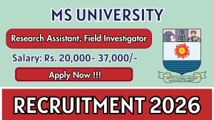 MS University Recruitment 2026 – Walk in for 02 Research Assistant, Field Investigator Posts