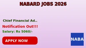 NABARD Chief Financial Advisor Recruitment 2026 - Apply Online