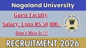 Nagaland University Guest Faculty in English Recruitment 2026 - Apply Online