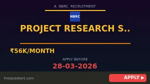 NBRC Project Research Scientist-I Recruitment 2026 - Apply Online