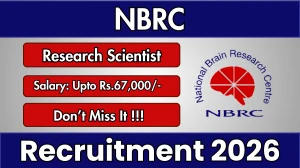 NBRC Research Scientist Recruitment 2026 - Apply Offline