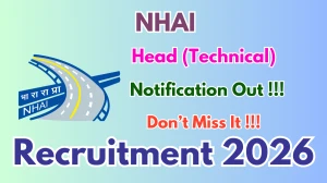 NHAI Head Recruitment 2026 - Apply Offline