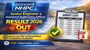 NHPC Junior Engineer (Civil) & Assistant Rajbhasha Officer Result 2026 OUT - Provisional Selection List @nhpcindia.com NHPC Junior Engineer (Civil) & Assistant Rajbhasha Officer Result 2026 OUT - Provisional Selection List @nhpcindia.com